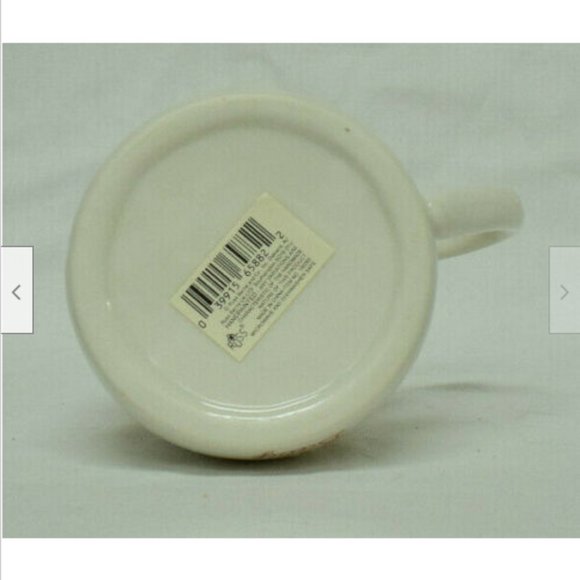 Ceramic Baby Training Cup Russ Berrie~Expression of Love~Handpainted White/Gold - Picture 3 of 4